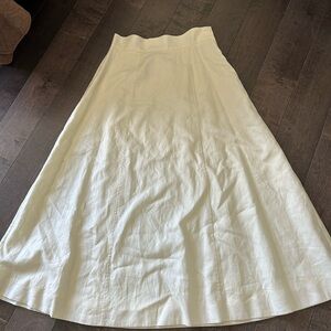Studio 121 Cream lined Linen A-Line Maxi Skirt